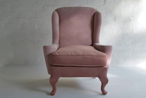 048 Lounge chair small Velvet Pink