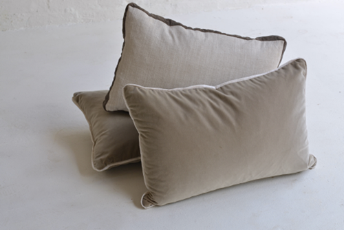 025 Linen Neutral and velvet cushions